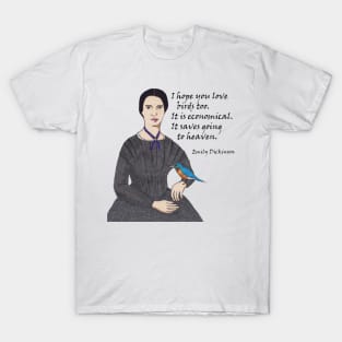 Emily Dickinson Bird Quote T-Shirt